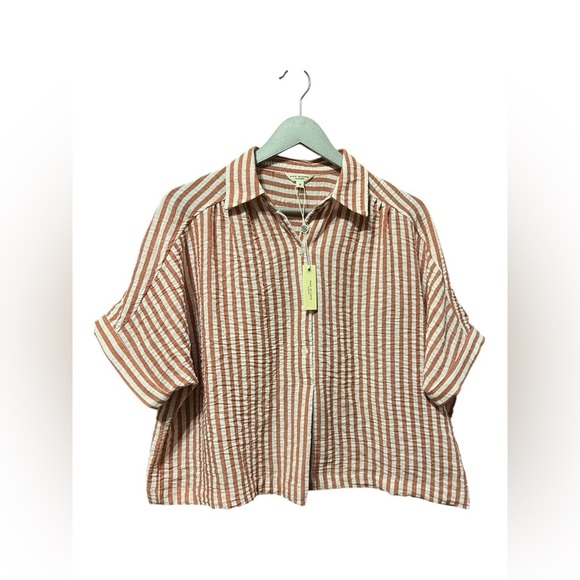 Max Studio Tops - Max Studio Striped Button-Down Blouse – Small